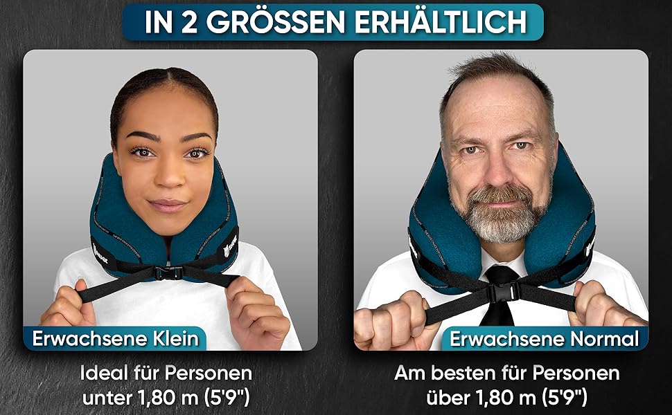 Подушка для шиї SNUGL з піною з пам'яті, миюча та регульована | М'яка подушка для подорожей на літаку, в авто та в дорогу | Подушка-викрутка для шиї, Neck Travel Pillow (дорослий, маленький, блакитно-зелений)