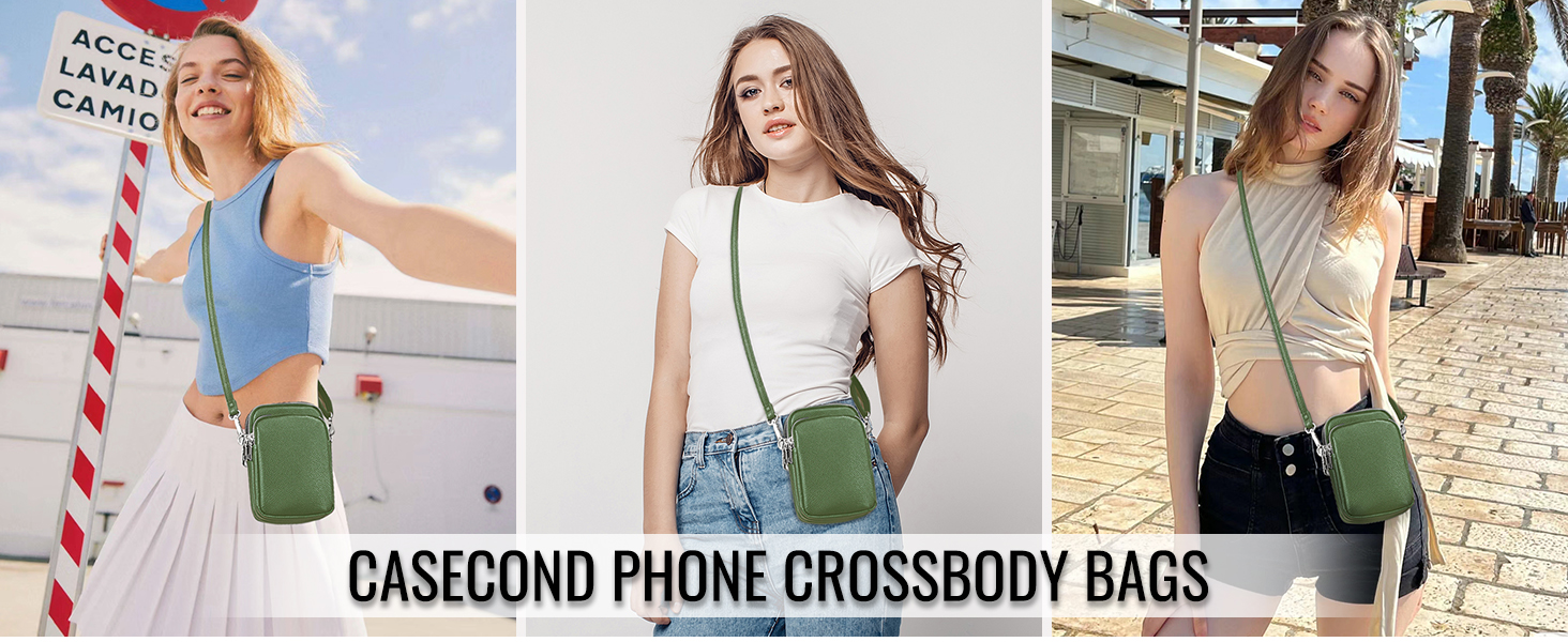 Сумка жіноча Mini Tasche на плече для телефону: кросбоді, гаманець, для iPhone 16 Pro Max/Samsung/Xiaomi (Зелена)
