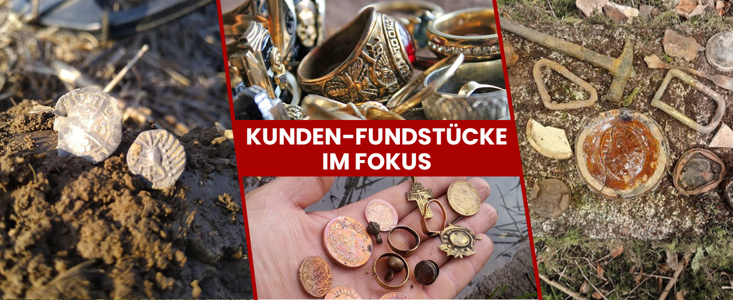 Металодетектор DR.ÖTEK Profi Set для дорослих та початківців: 6 режимів, водонепроникний (IP68), 3 режими ґрунту, Pinpoint, з аксесуарами, червоний