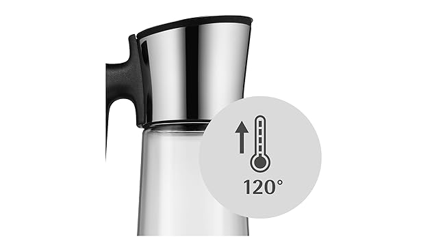 WMF Basic Water Carafe with Handle 1.5 Liter, Glass Carafe with Lid 1.5 l, Silicone Lid, Close-up Closure