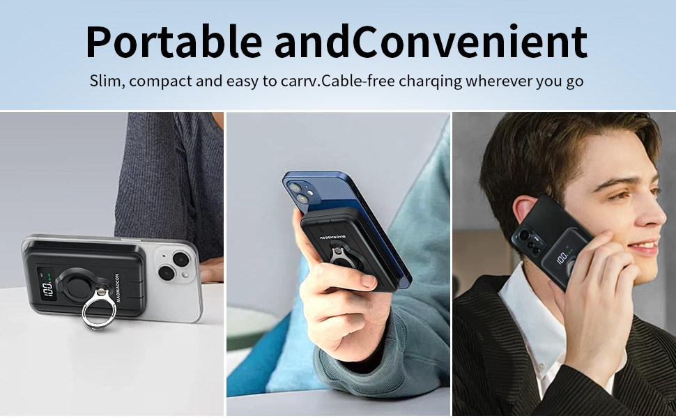 Портативний Пауербанк 12000mAh з бездротовою зарядкою та LCD дисплеєм (USB-C)