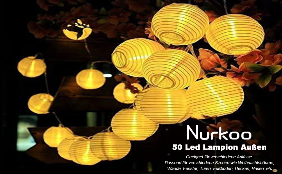 Ланцюжок ліхтарів-ліхтариків LED, 10м, 50 LED, розширюваний, 8 режимів, з пультом, таймером, для декору тераси, балкона, саду, на Різдво. Тепле біле світло.