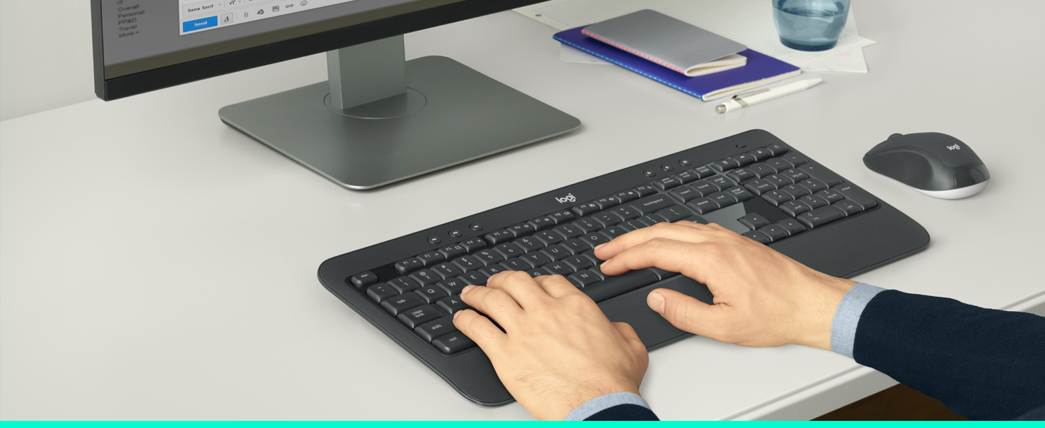 Logitech MK540 Advanced Kombi: Бездротова клавіатура та миша для Windows (QWERTZ, чорний)