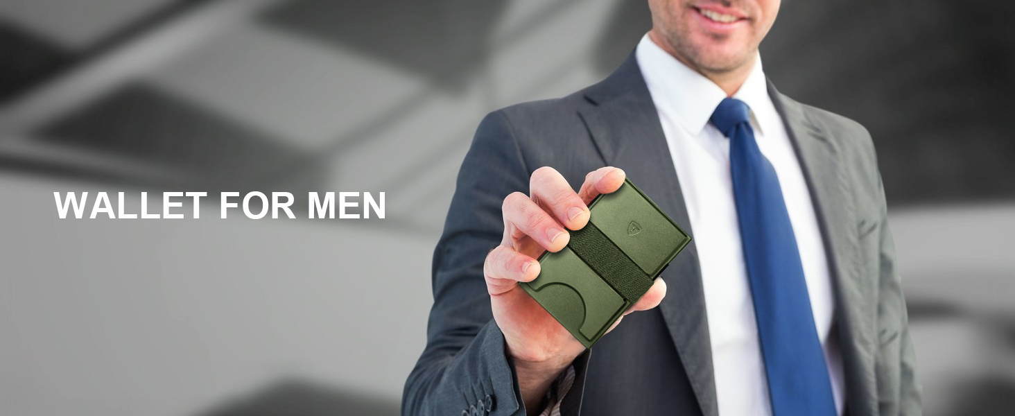 Чоловічий гаманець TOYFID з відділом для AirTag, 12 слотів для карток, відділенням для грошей, RFID захистом, кнопкою виштовхування, алюміній, зелений