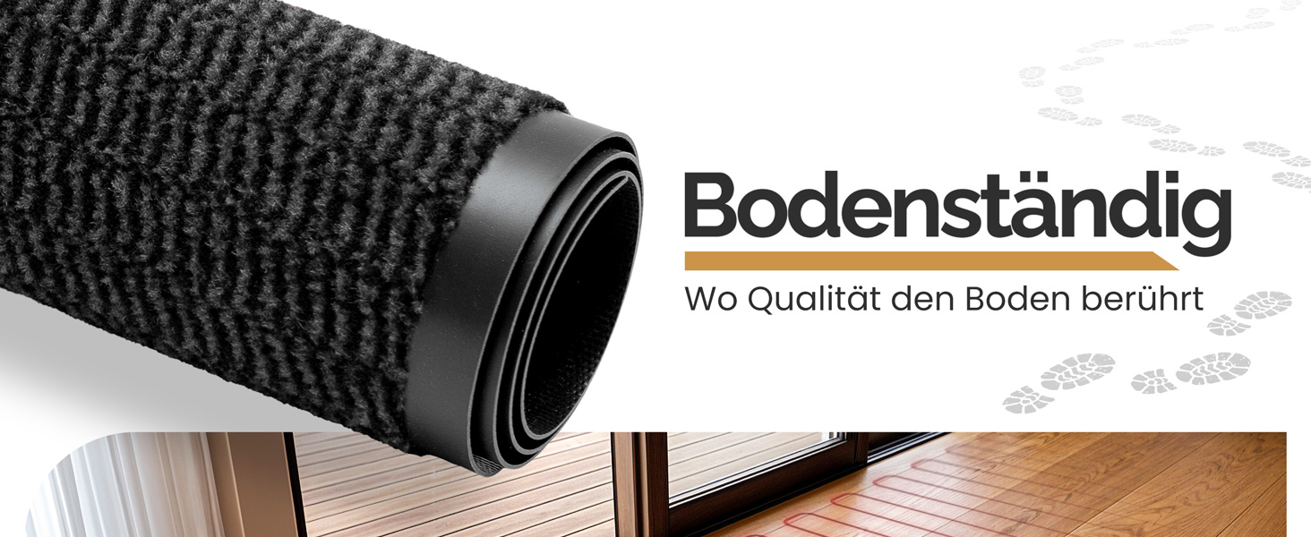 Килимок для дому 40x60 см, антрацит, міцний, вбираючий - антиковзаюче покриття для підлоги