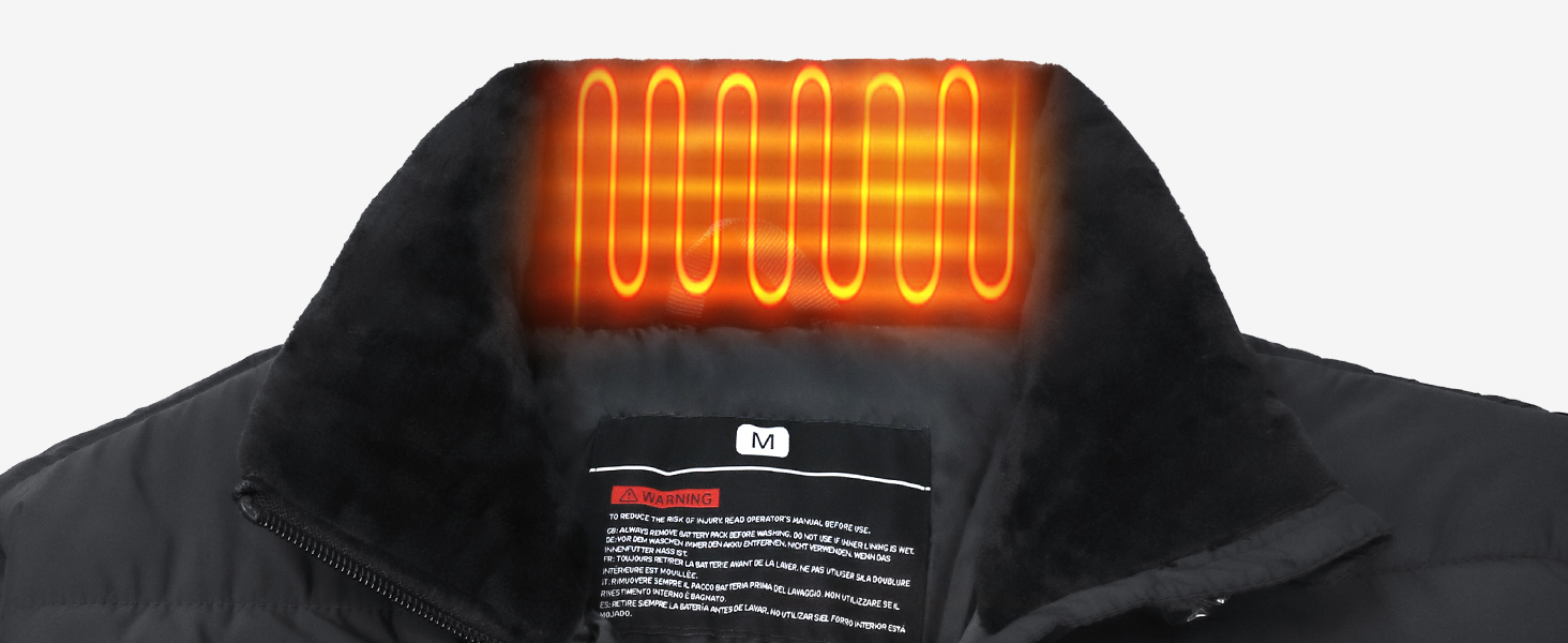 Гріюча жилетка для чоловіків та жінок з Powerbank 18400mAh, 10 зон нагріву, для кемпінгу, мотоциклів, катання на лижах, чорна, розмір L