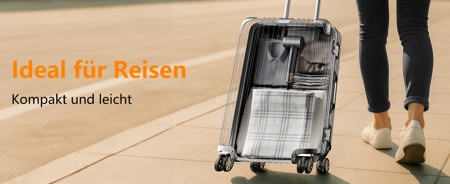 Іонський фен Föhn 200 мільйонів іонів, швидкий сушар для волосся 110 000 об/хв, компактний фен для подорожей, дому, салону. 3 температурні режими та 2 швидкості, концентрат. Сірий колір