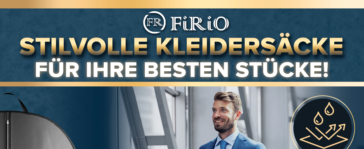 FiRiO® Преміум мішок для одягу 180 см - складаний мішок для весільних та довгих суконь, пальто, з ручкою для подорожей та зберігання. Дихаючий чохол для захисту одягу 180x60 см, 1 шт. (Сірий)