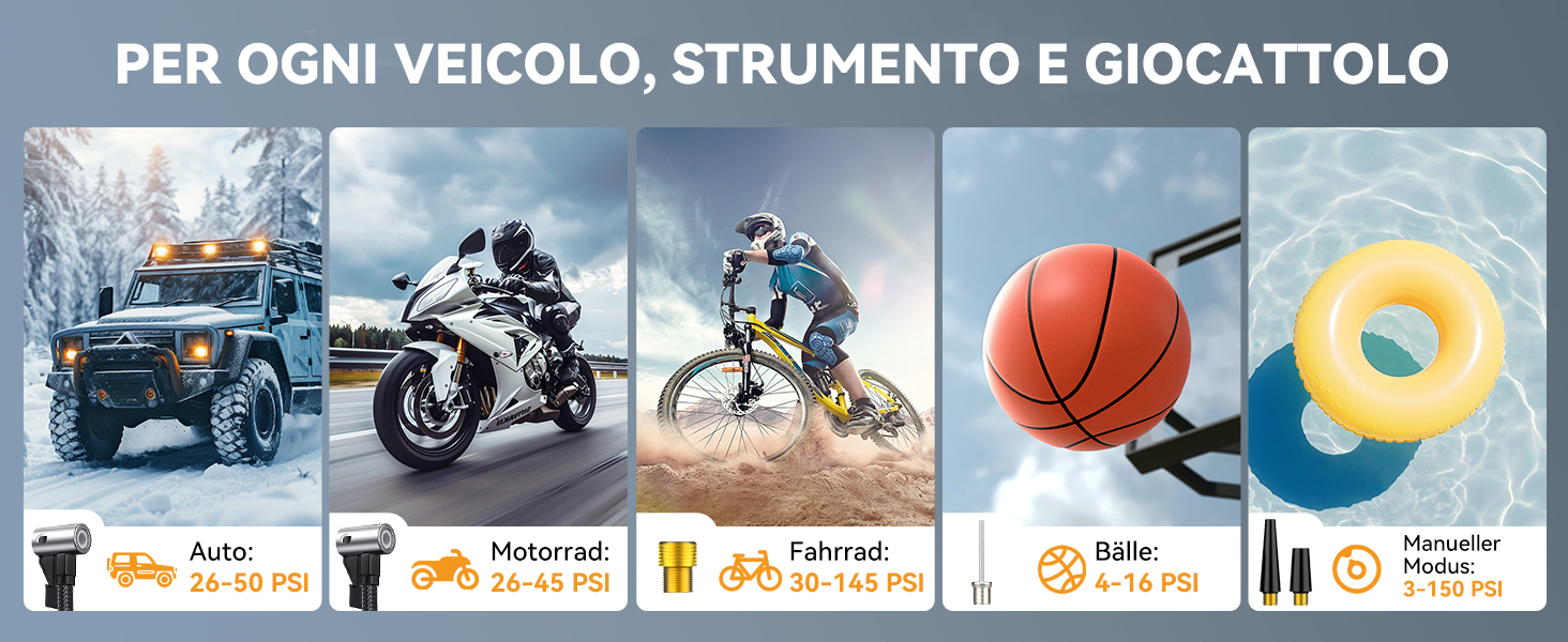 Портативний пусковий пристрій 8000A з повітряним компресором 160 PSI для бензинових та дизельних двигунів (до 10 л), з дисплеєм та аварійною світлодіодною лампою