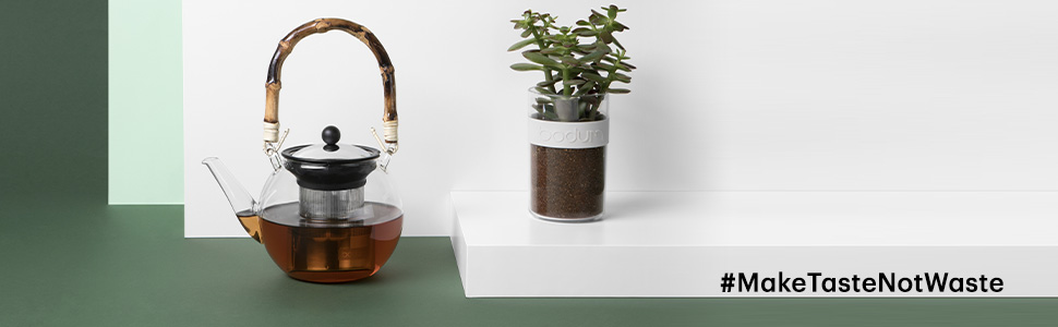 Заварник для чаю Bodum Assam 1 л, скляний, з нержавіючим фільтром, French Press