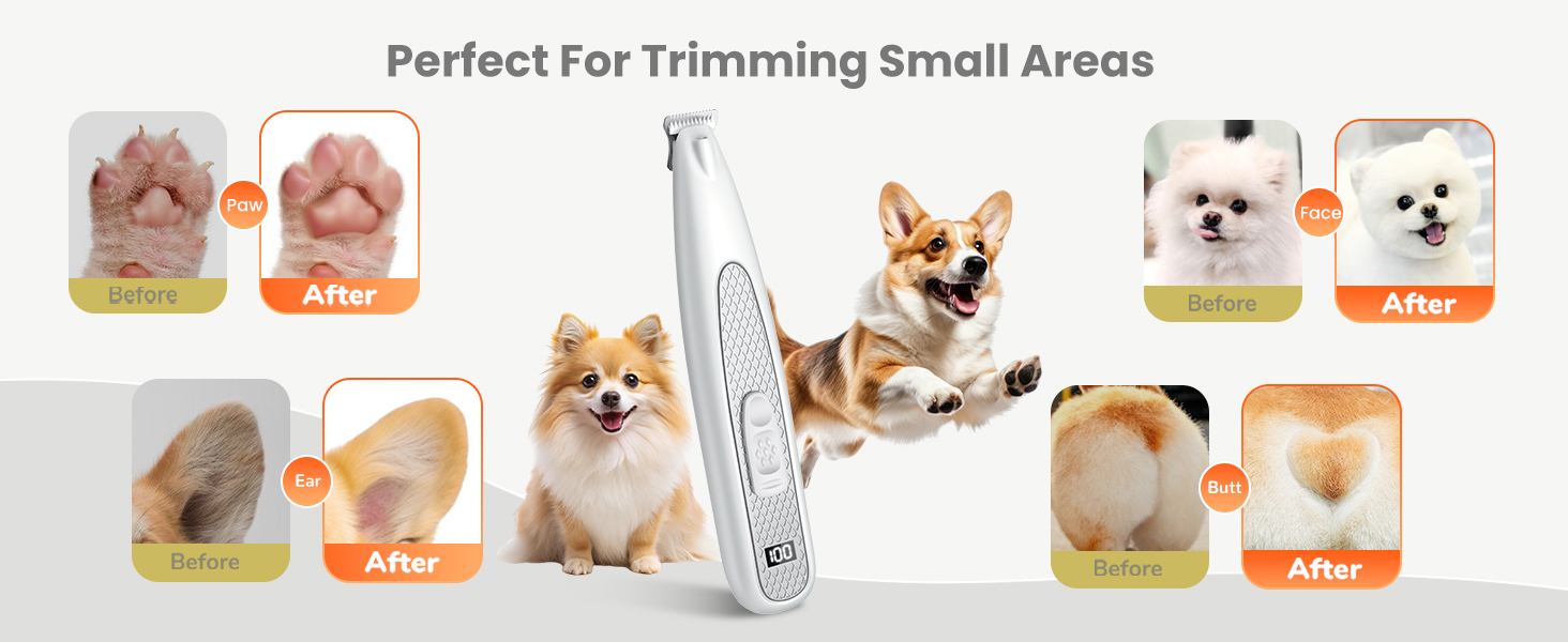 Триммер для собак Pfotentrimmer Paw Trim Pro: тиха, акумуляторна машинка для догляду за лапами, вухами та обличчям