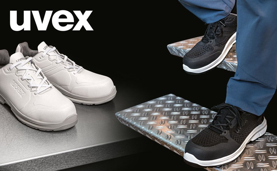 Черевики Uvex Xenova Halbschuh з системою BOA Fit, робочі черевики S1 P SRC, для жінок та чоловіків, чорно-синій, 42 EU