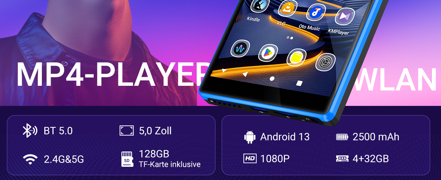 MP3 плеєр Mechen 160GB Android 5