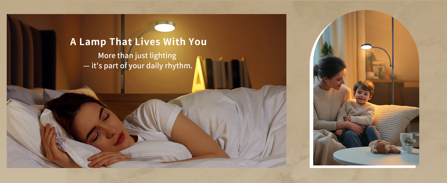 Стійка лампа LuminexDesigns з регулюванням яскравості, 36W+7W LED, 3200LM+600LM, 2700K-6500K, чорний колір. Сучасна підлогова лампа для вітальні з пультом дистанційного керування та функцією настільної лампи.