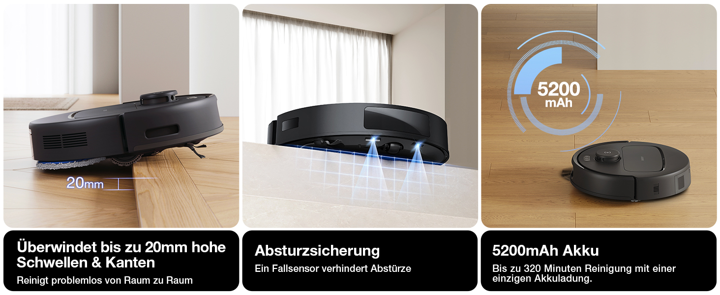 Робот-пилосос ECOVACS DEEBOT N30 PRO Omni з функцією миття, 10000 Па, технологія ZeroTangle 2.0, TruEdge, миття гарячою водою 60°C, сушка гарячим повітрям, білий (чорний)