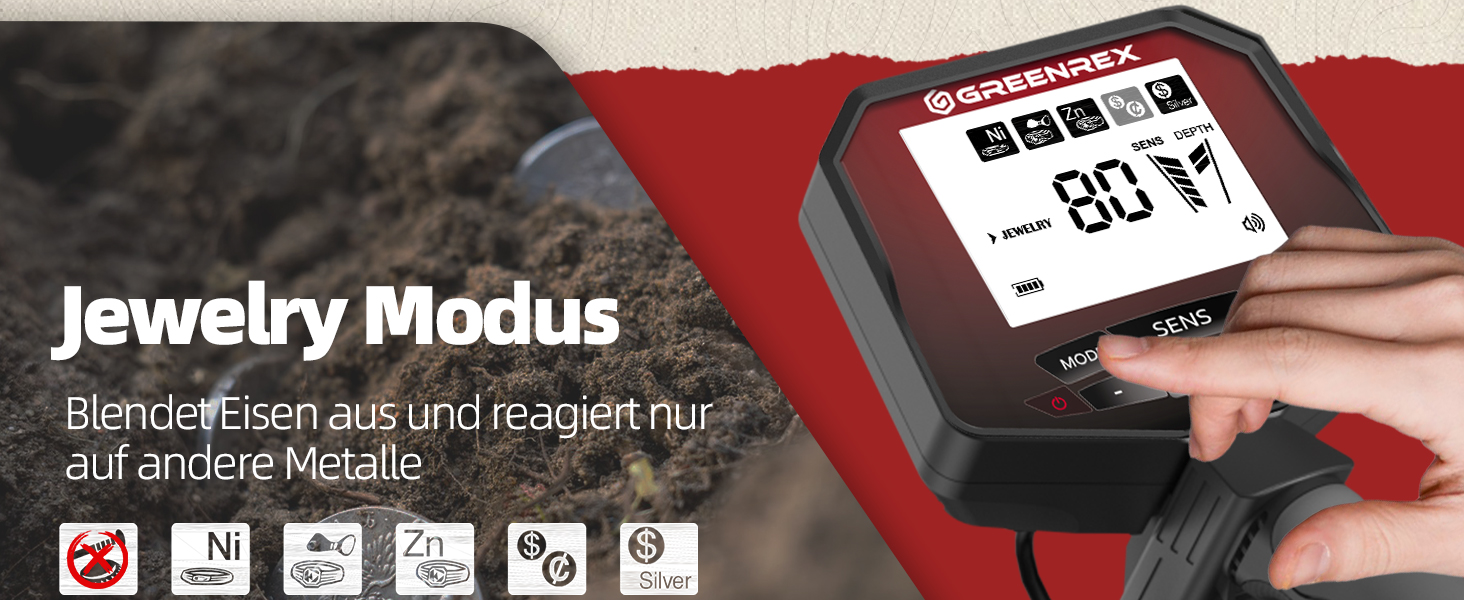 Металошукач GreenRex Profi: водонепроникна котушка 25.4 см, LCD-дисплей, для дорослих та дітей, DSP-чіп, для пляжу, під водою та саду