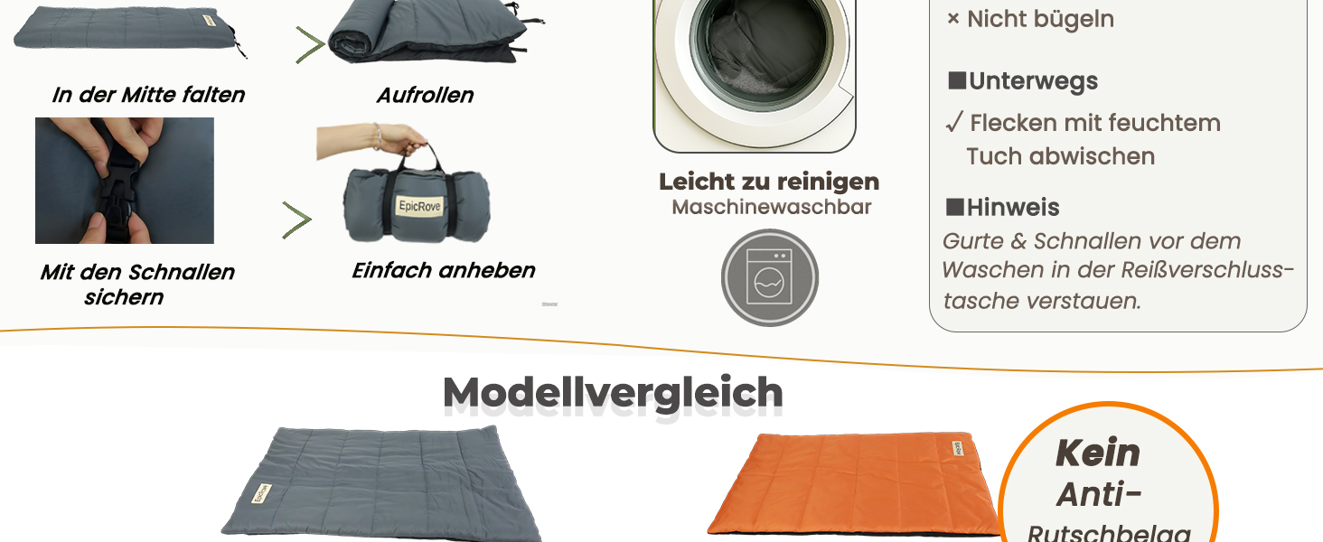 Водонепроникний килимок для собак 110x68 см – килимок для авто, подорожей та активного відпочинку (сірий)