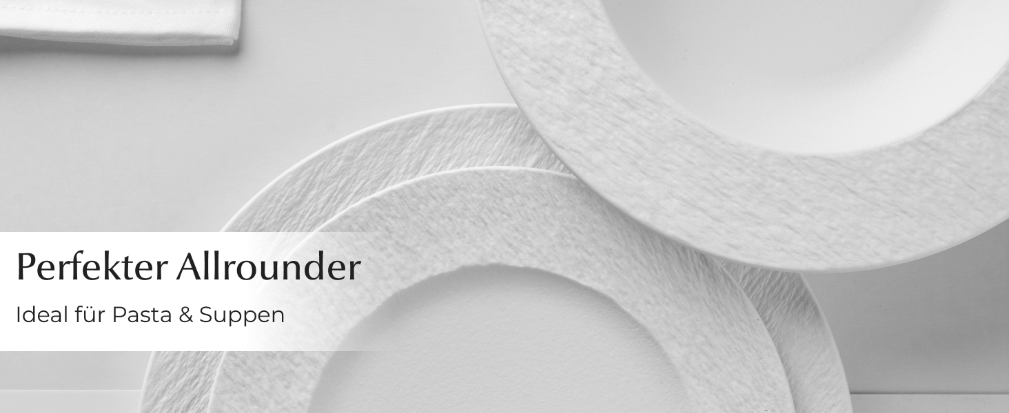 MIAMIO Набір посуду 16 предметів/Сучасний керамічний посуд/Набір посуду на 4 персони - Колекція Oasis (16 шт) (Білий, Набір посуду (20 шт))