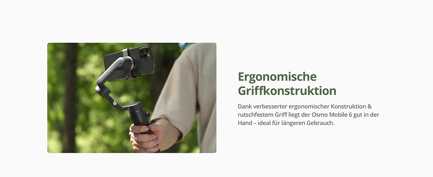 DJI Osmo Mobile 6 - Стабілізатор для смартфона, 3-осьовий, з розширеним штативом, трекінг об'єкта, для YouTube, TikTok, сірий