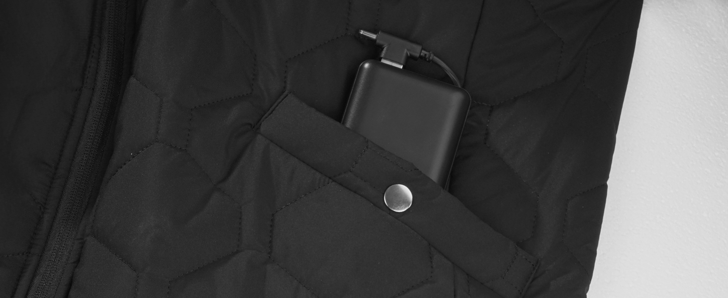 Електрична гріюча жилетка для чоловіків Rrtizan з акумулятором 10000mAh, 15 зон нагріву, 3 режими температури, чорна, XL