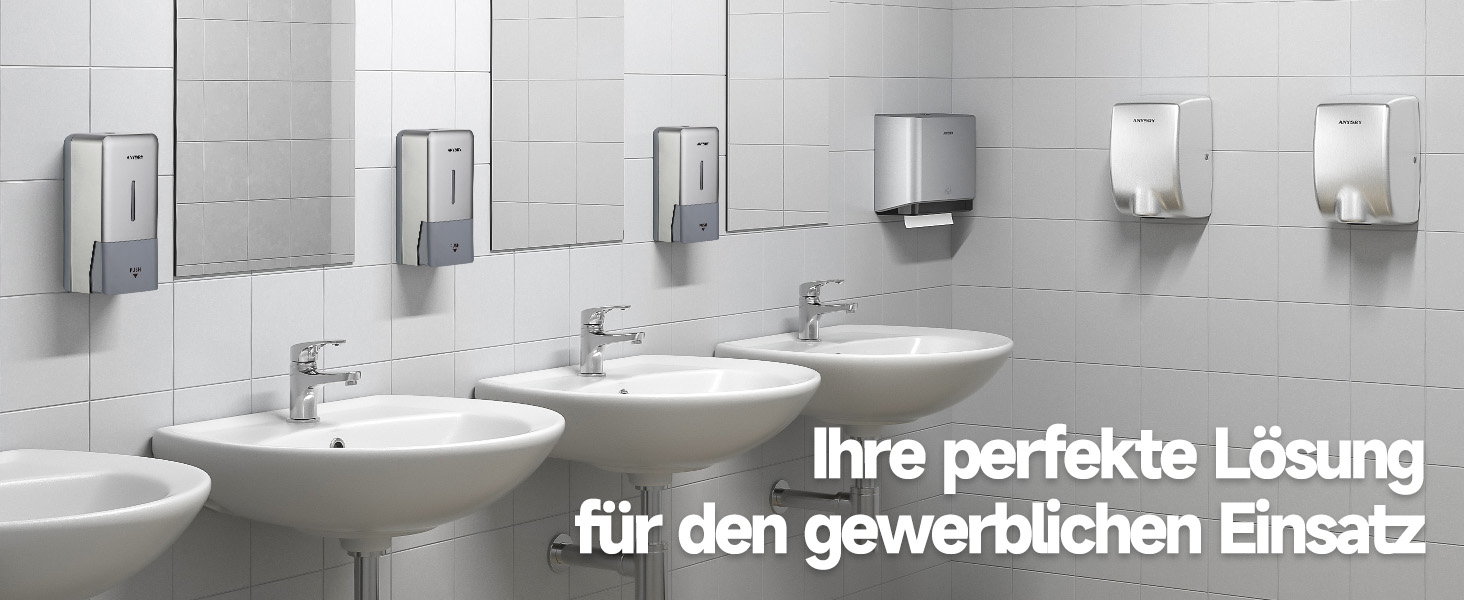 Настінний диспенсер для мила AnyDry, 800 мл, з вікном, срібний