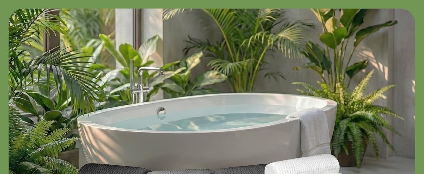 Подушка для ванни MEDIUM-WEICH [Біла 4D] - Підголовник для ванни з присосками, аксесуар для ванної кімнати. Ергономічна подушка для ванни, Badekissen, натуральний відтінок.