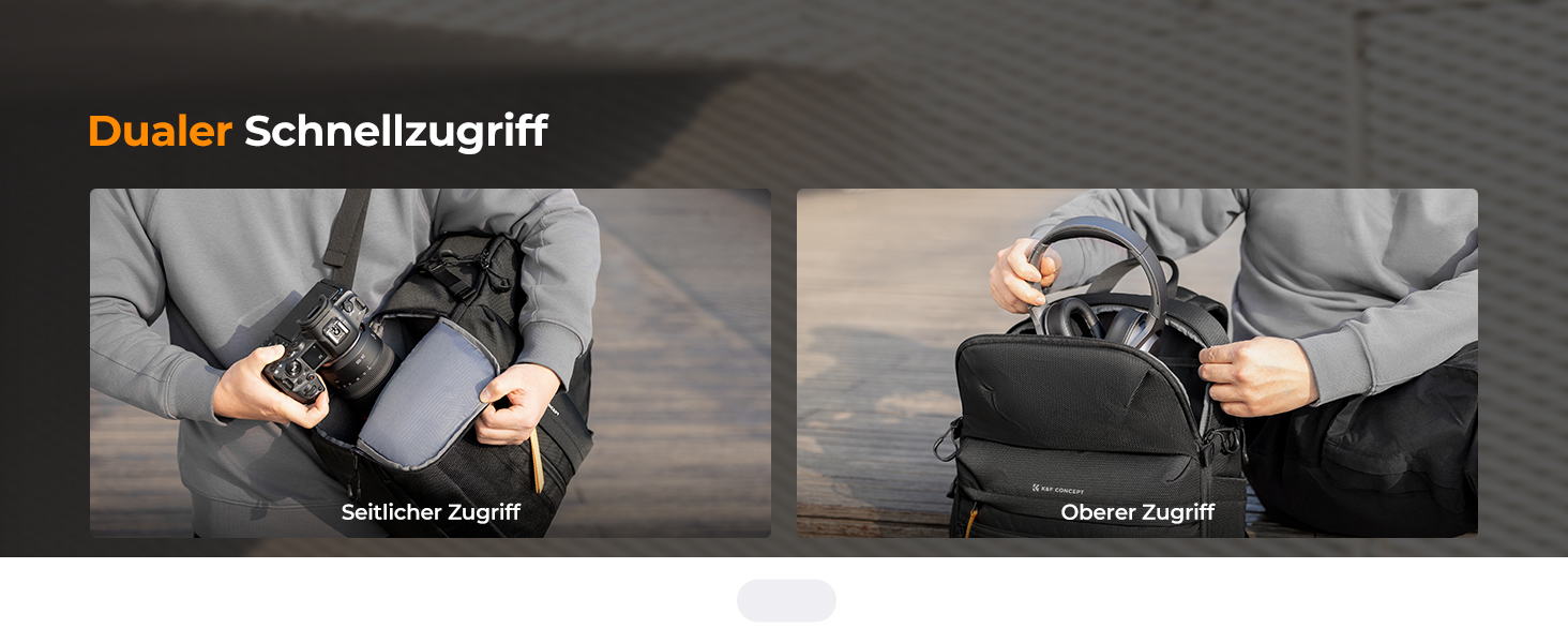 Фоторюкзак K&F Concept 25L для фотографа та відеографа: легкий, з дощовиком та знімними перегородками, відділення для штатива