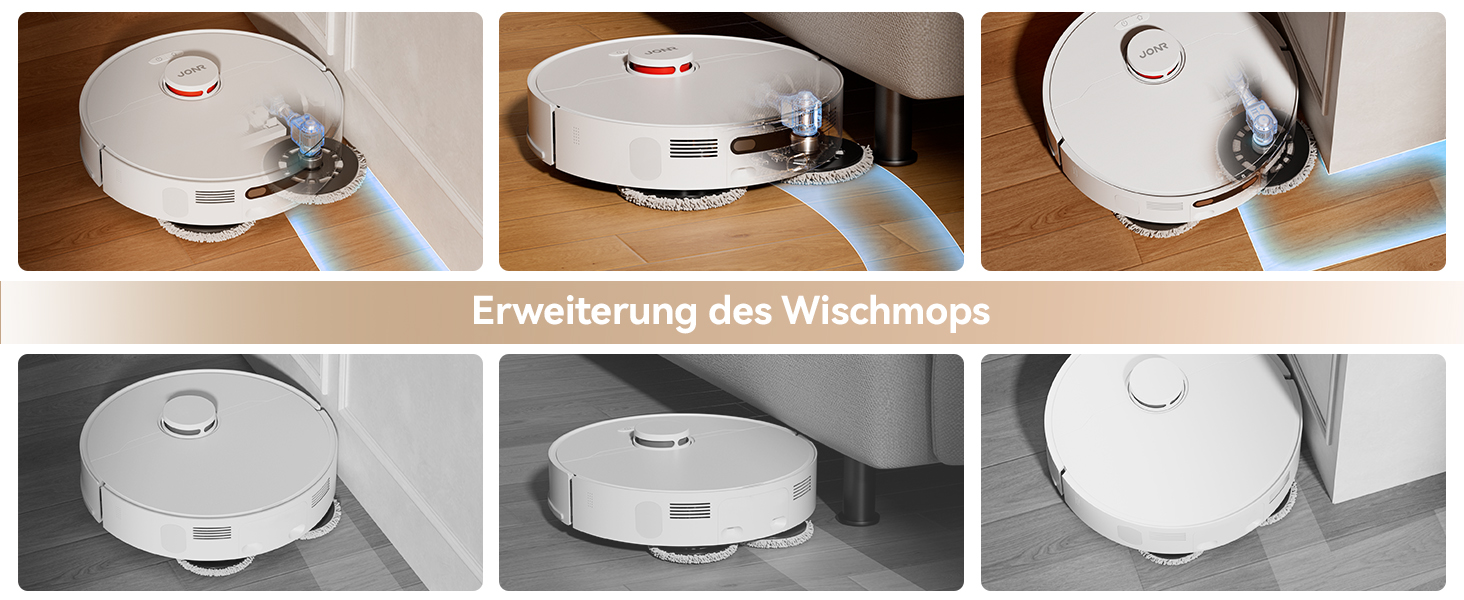 Робот-пилосос JONR T5 Pro з функцією миття, 8150Pa, сушка гарячим повітрям, антизаплутувальні щітки, уникнення перешкод, LiDAR-навігація, док-станція All-in-One