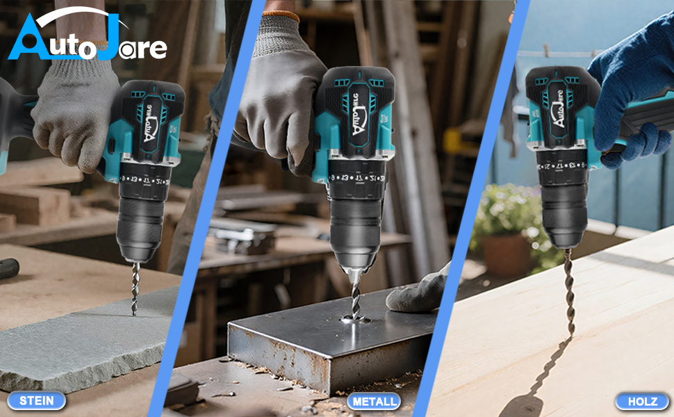 Акумуляторний ударний дриль-шуруповерт сумісний з Makita 18V, 13 мм, безщітковий, 35+3 ступені крутного моменту, 90 Н.м, 2 регульовані ступені, акумуляторний шуруповерт з 3 насадками (без акумулятора)