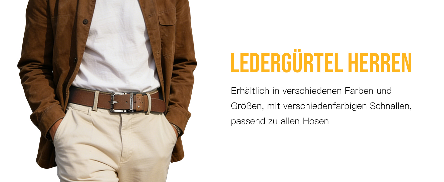 Чоловічий шкіряний ремінь BISON DENIM для джинсів та бізнес-стилю, ретро-дизайн, ширина 38 мм, довжина 130 см, чорний (W71694-2bm-black)