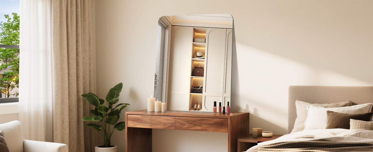 Дзеркало настінне прямокутне без рами 75x90 см для ванної, спальні, вітальні