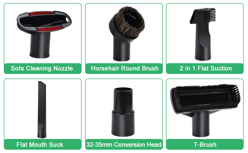 Універсальний набір насадок для пилососа 7 шт. 32-35 мм - сумісний з Kärcher, Miele, Siemens, AEG, Bosch