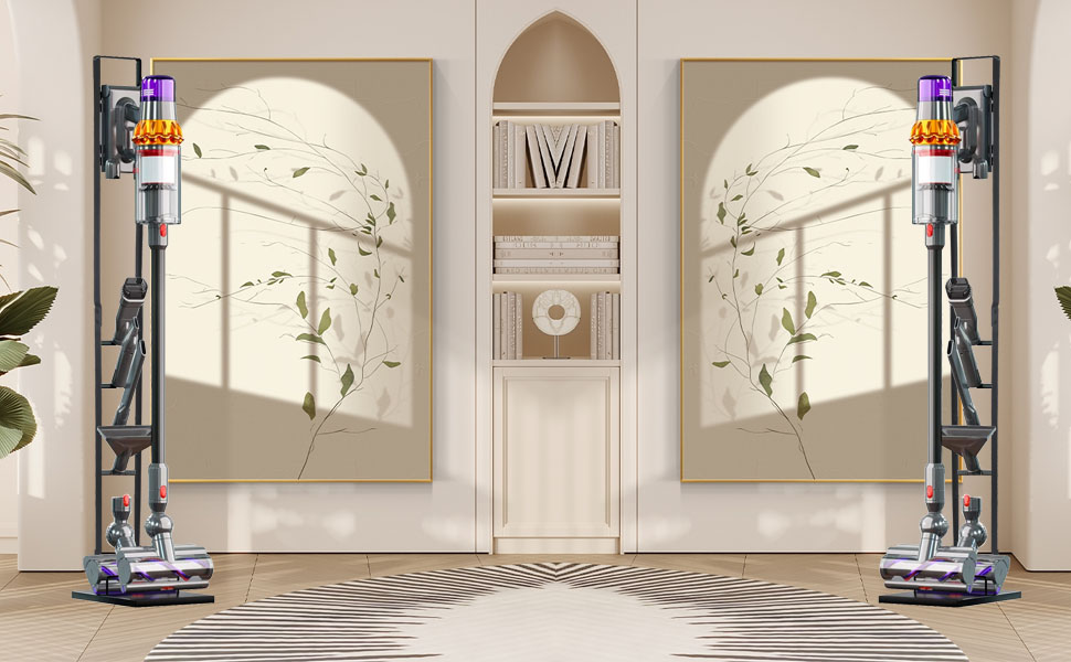 Стійка для пилососа Dyson V15, V11, V10, V8, V7, V6. Аксесуар для пилососа, металева підставка сірого кольору. Сумісна з DC30, DC31, DC34, DC35, DC58, DC59, DC62, DC74