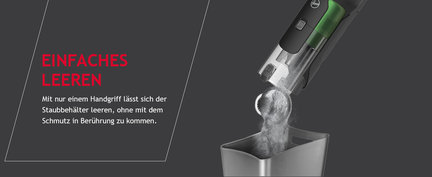 Бездротовий акумуляторний пилосос Hoover HF9 I Без мішка, LED-підсвічування, Anti-Twist насадка, для всіх поверхонь (для тварин), 2 акумулятори