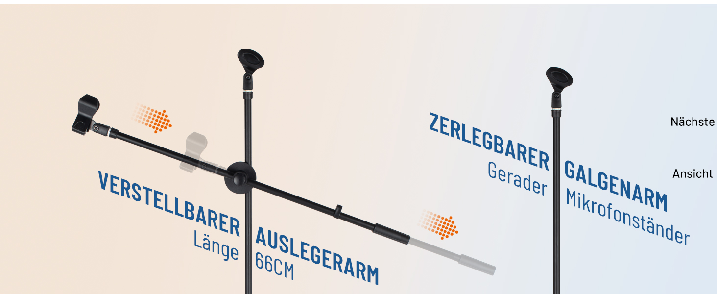 Підставка для мікрофона 2-в-1 з трьома кліпсами для кабелів, для вокалу, сцени, конференцій та презентацій, розширювана, CY0311 (з лебединою шиєю)
