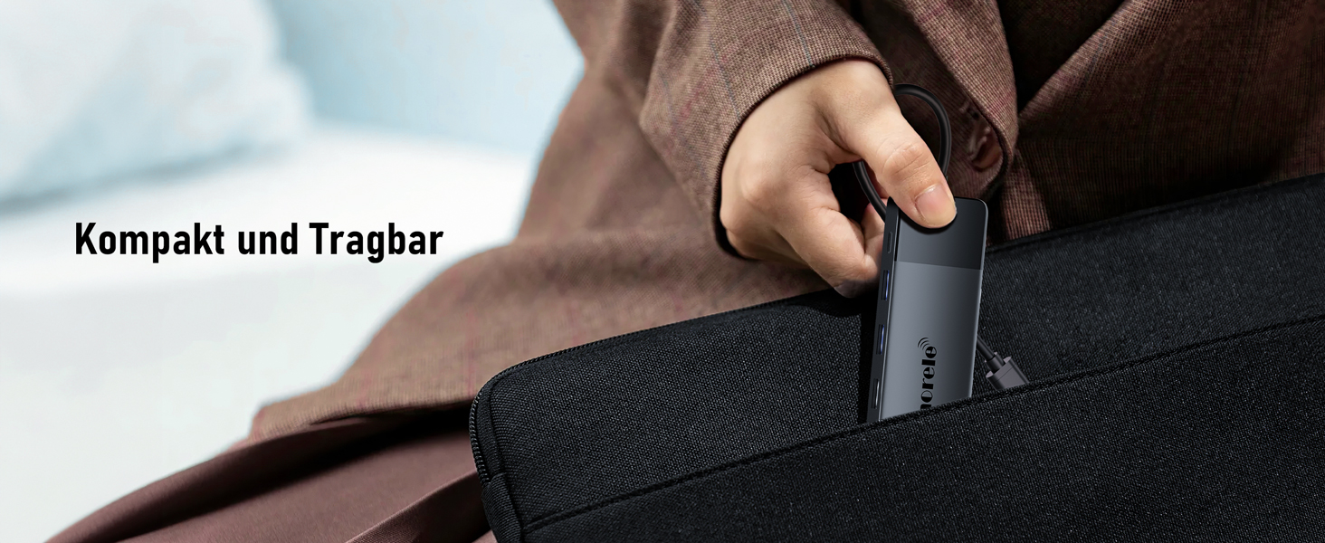 Док-станція USB-C хаб 13-в-1 з підтримкою 2 моніторів 4K HDMI, VGA, Ethernet, USB 3.0/2.0, PD 100W, SD/TF, AUX для Windows/Mac/Dell/HP