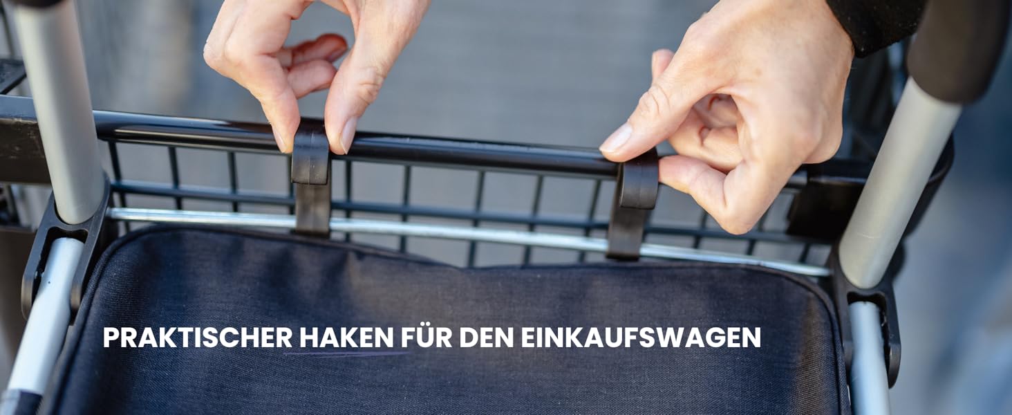 Складаний візок для покупок Hackenporsche з великим холодильним відсіком, 50 л, з колесами, водонепроникний, чорний