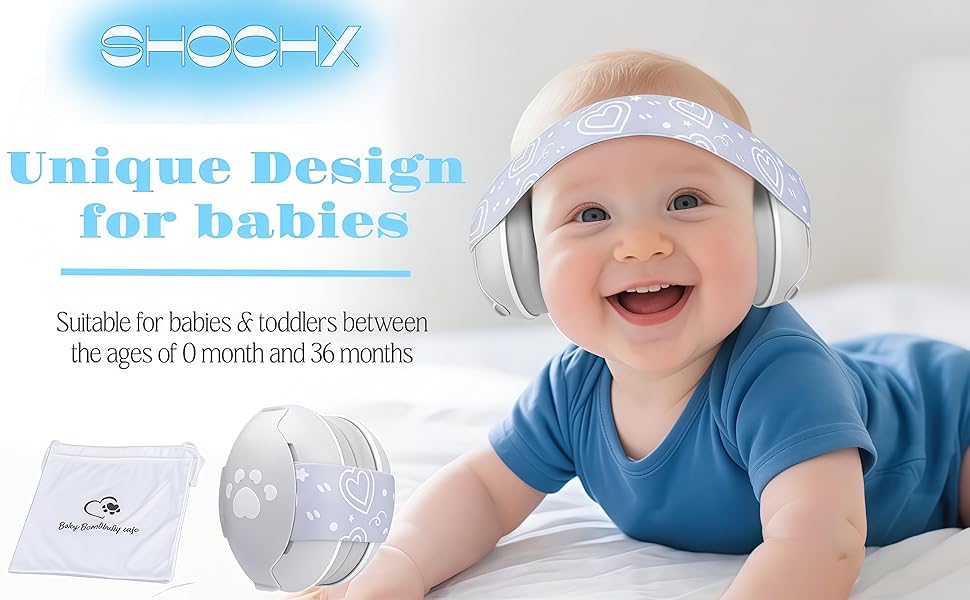 Навушники для захисту слуху дитини, 25db, сірі. Захист від шуму, шумопоглинання, для дітей до 36 місяців, ідеально для повсякденного використання та подорожей