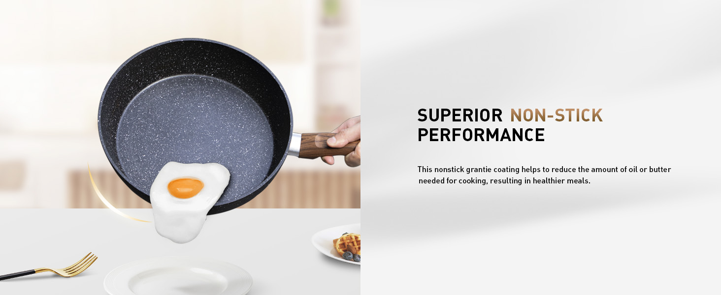 Набір посуду Kitchen Academy 12 предметів з антипригарним покриттям для індукції, газових плит та мікрохвильової печі, чорний