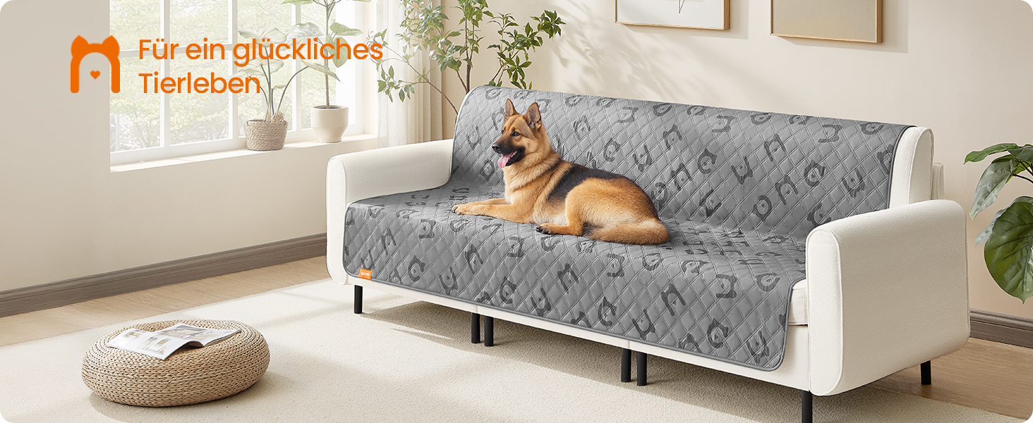 Водонепроникний килимок для собак Feandrea, 178x76 см, захист для авто/дивану, машинне прання, антиковзаюча підкладка, стеганий дизайн, тауновий сірий (XL 208x132 см)