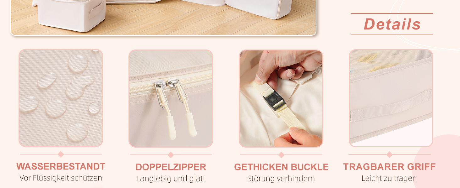 Набір органайзерів для подорожей BAGAIL (8 шт.), колір помаранчевий