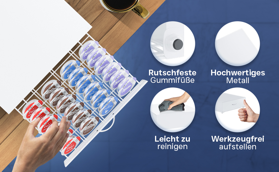 Тримач для капсул Tassimo Prodiumart: елегантний диспенсер на 64 капсули, для кавової станції