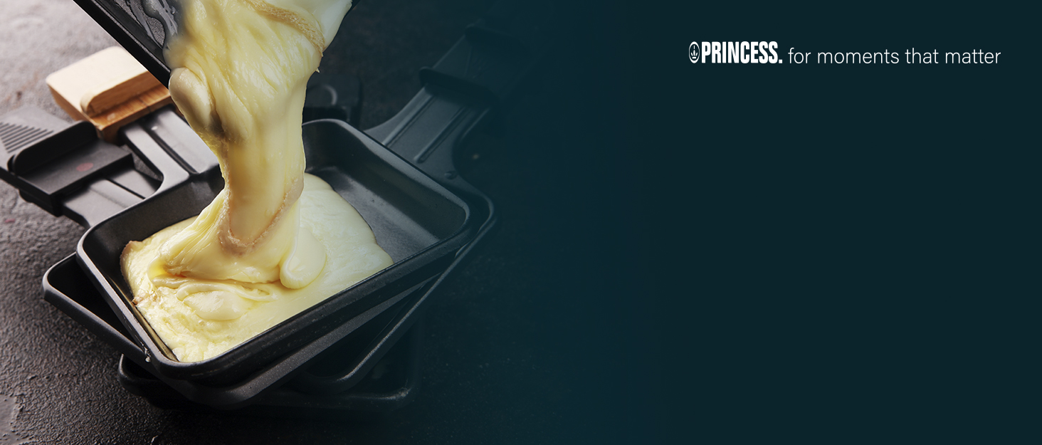 Електричний гриль Princess Raclette 8 панелей, овальний, 1200 Вт, багатофункціональна пластина з секцією для млинців, 42x30 см, чорний, нержавіюча сталь
