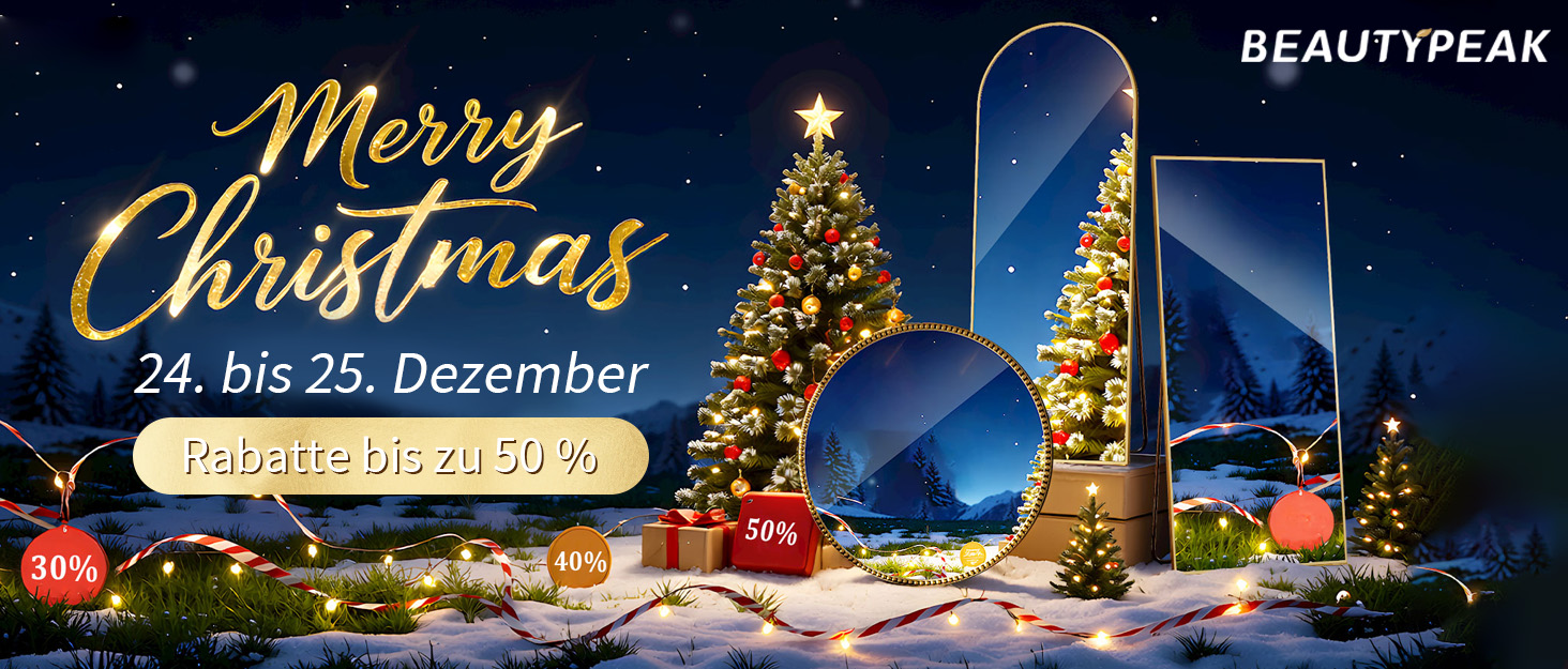 Дзеркало настінне прямокутне Beautypeak 81x61 см з металевим каркасом, безпечне для ванної кімнати, спальні, вітальні, золотий колір