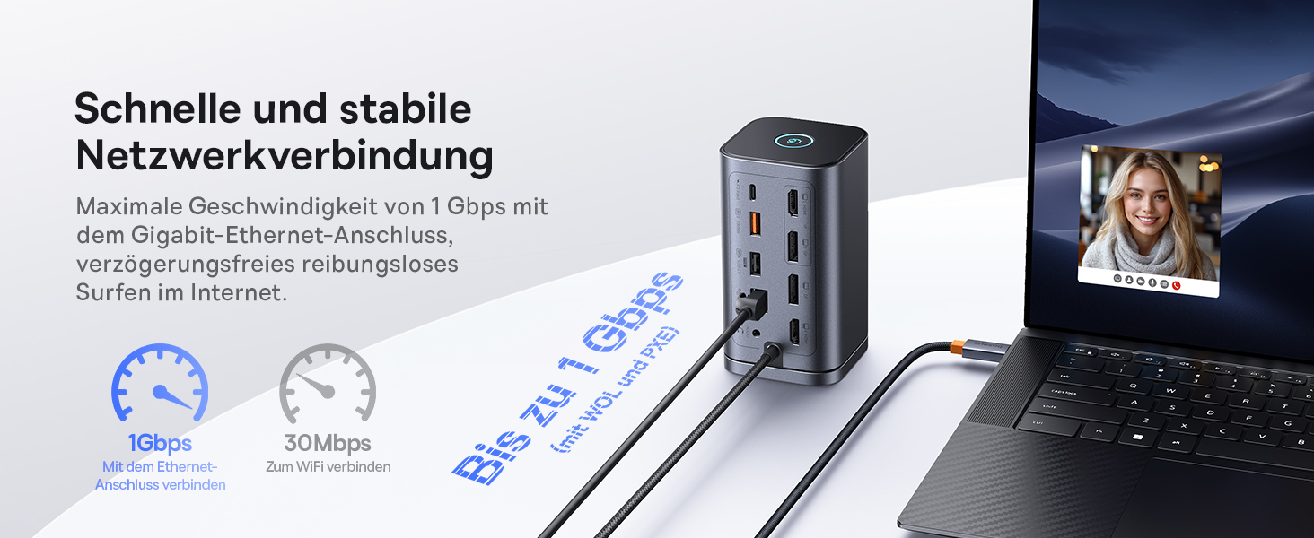 Базаус Док-станція USB-C 12-в-1 для ноутбуків Dell/HP/Lenovo/Asus/Acer/Mac, 2 монітори 4K HDMI, 10Gbps USB-C/A, 100W PD, Gigabit Ethernet