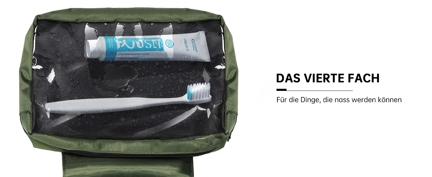 Сумка-органайзер для туалетних аксесуарів, велика дорожня сумка-мішечок для жінок та чоловіків, 4-в-1 водонепроникна, для подорожей/кемпінгу, армійний зелений