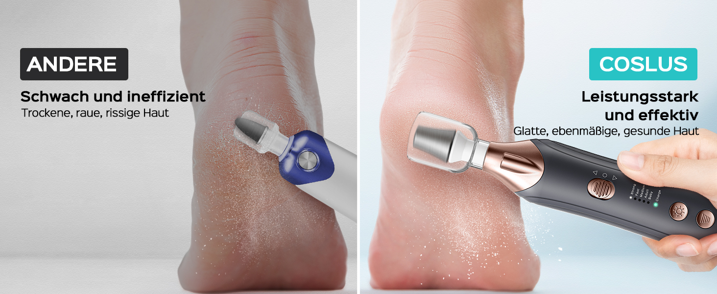 COSLUS C43 Професійний електричний набір для манікюру та педикюру: набір для догляду за ногами, руками та догляду за товстими нігтями, 5 швидкостей, сірий