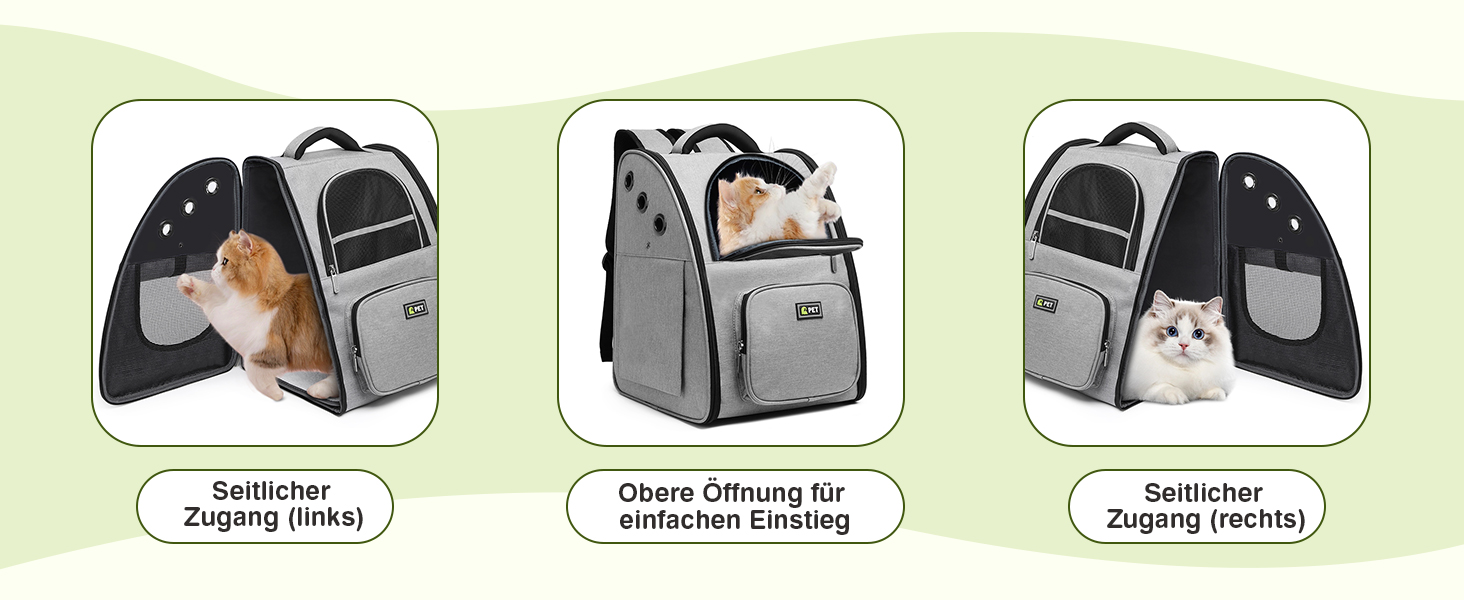 Рюкзак для собак та котів ALLSOPETS - дихаючий, складний, з фіксатором, для подорожей та прогулянок (темно-сірий)