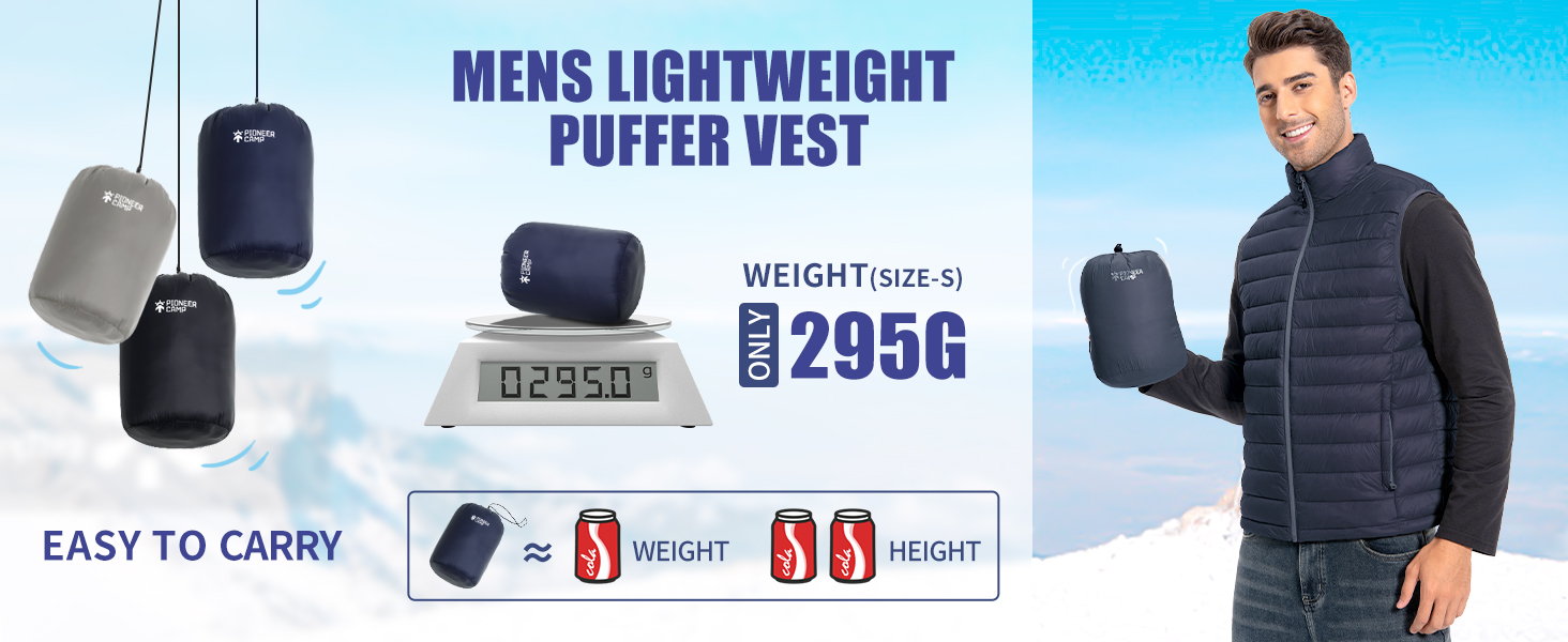 Чоловіча легка степна жилетка Pioneer Camp – водонепроникна, пакувальна, з підкладкою – для активного відпочинку, роботи, спорту та подорожей (Чорний, L)