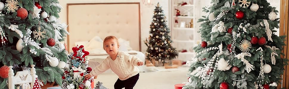 Набір прикрас для ялинки Homewit 105 шт. Золотий, пластикові кулі з гачками, для ялинки, багаторазовий